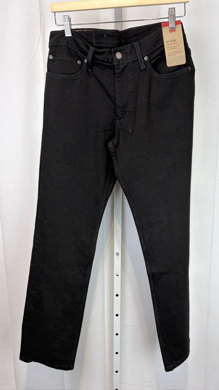NWT LEVI'S Strauss Mens 511 Slim Jeans Advanced Stretch Zip Fly Black 32 x 30